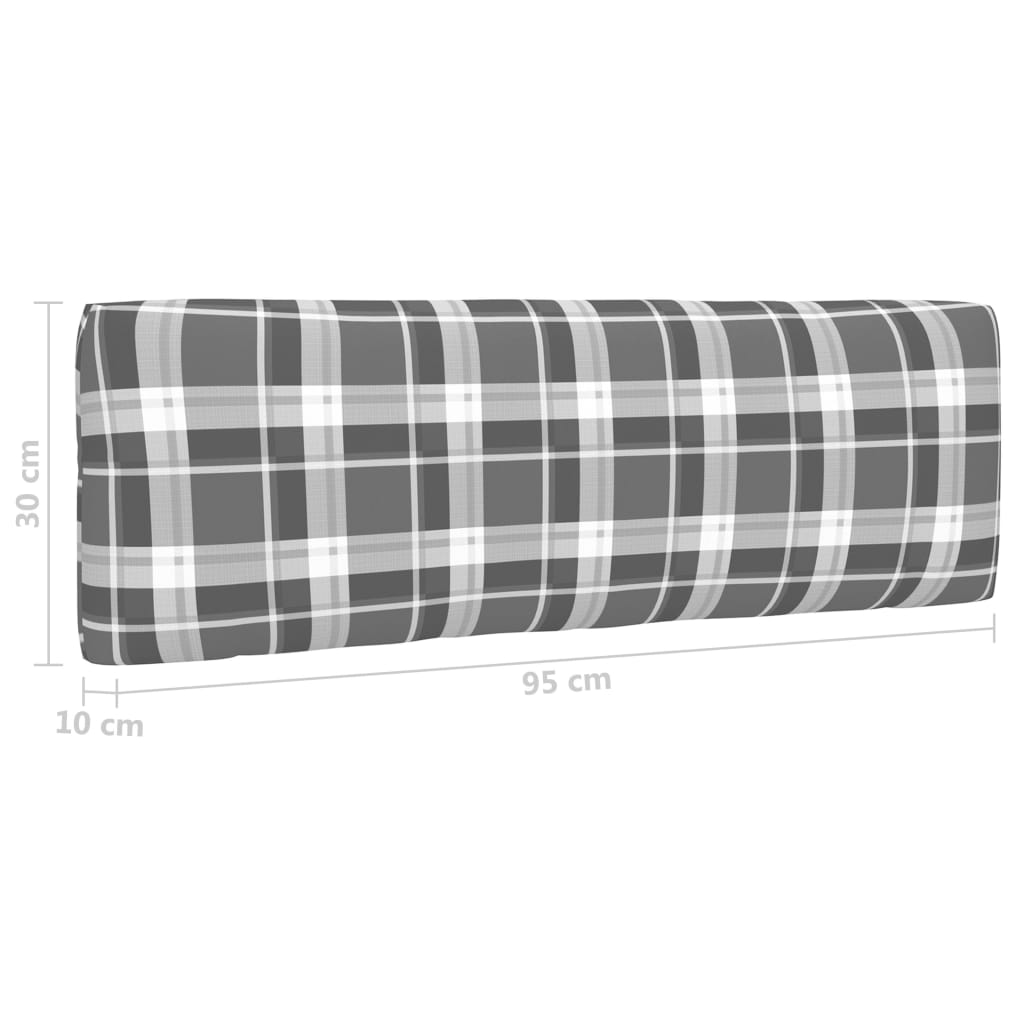 vidaXL Палетен комплект с възглавници, 4 части, бор с бяла импрегнация