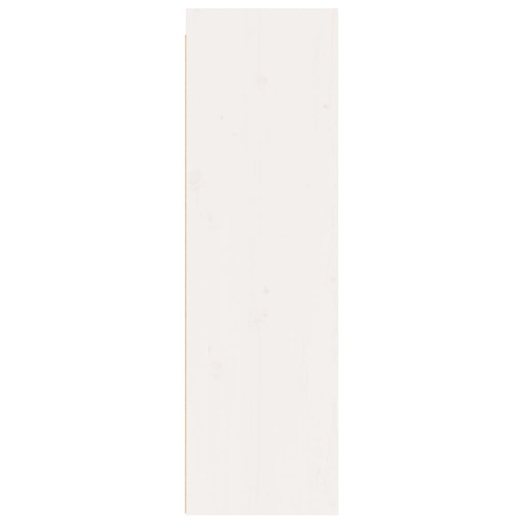 vidaXL Стенен шкаф, бял, 30x30x100 см, бор масив
