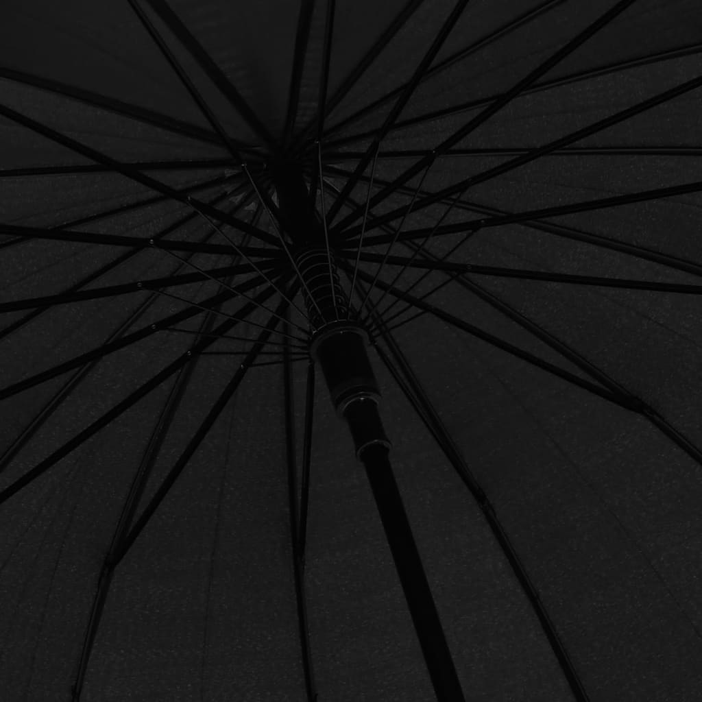 vidaXL Автоматичен чадър, черен, 120 см