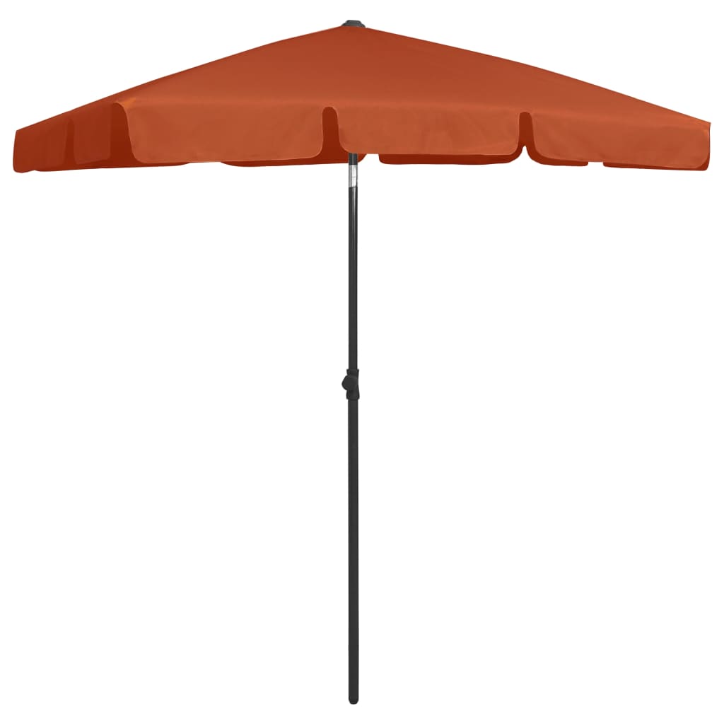 vidaXL Плажен чадър теракота 180x120 см