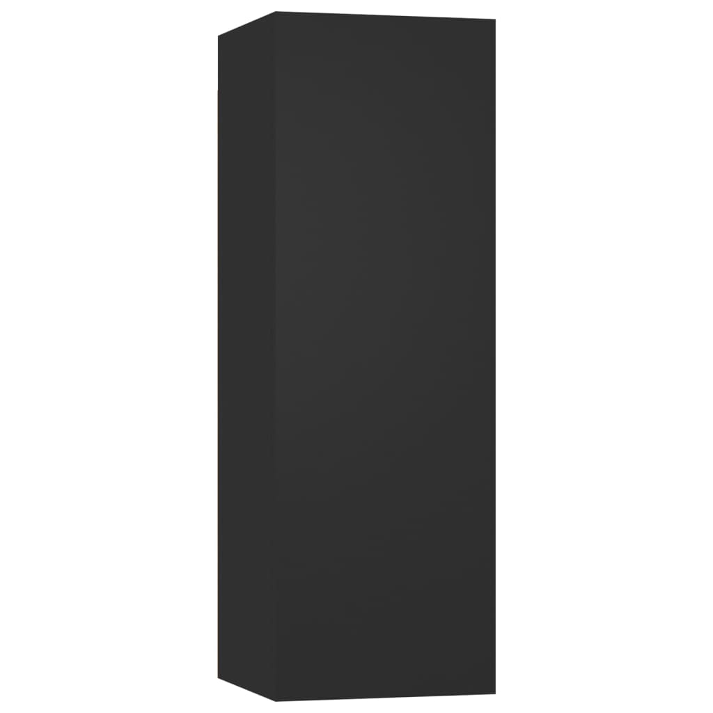 vidaXL ТВ шкафове, 2 бр, черни, 30,5x30x90 см, ПДЧ