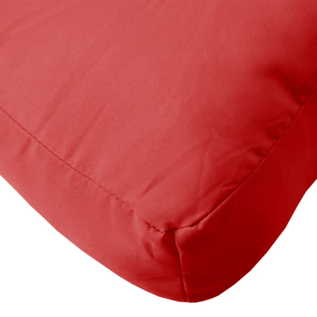vidaXL Палетна възглавница, червена, 70x40x12 см, текстил