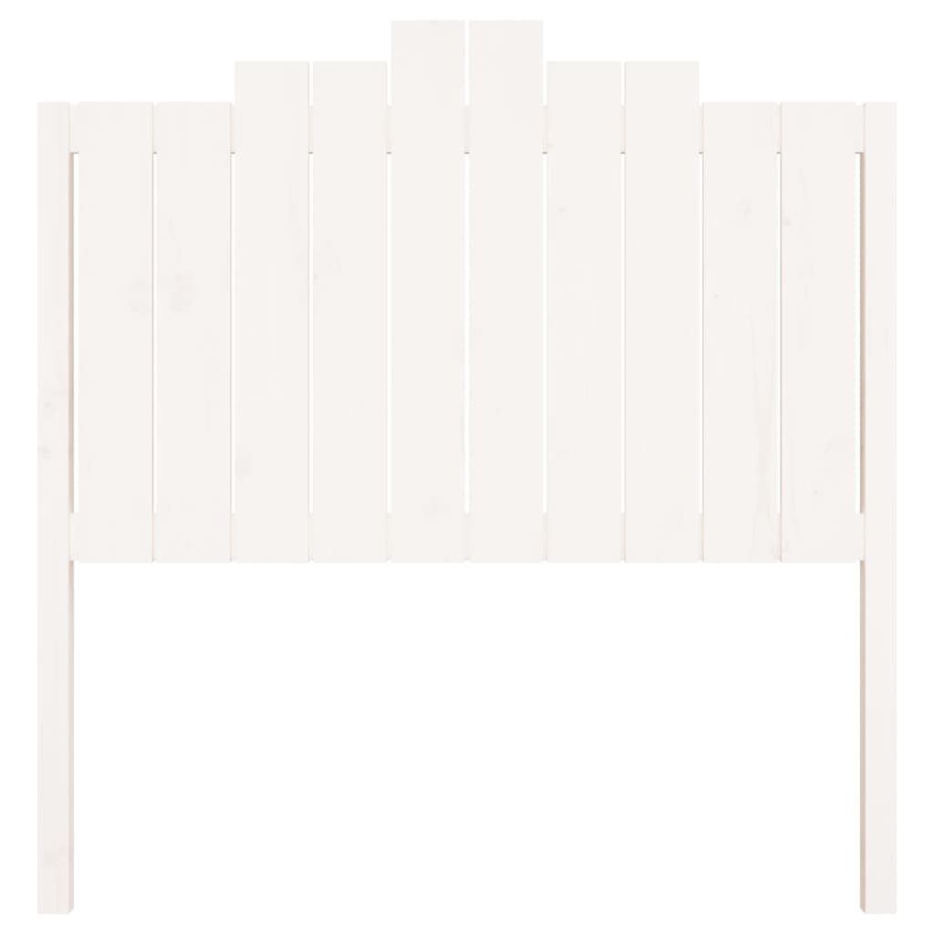 vidaXL Горна табла за легло, бяла, 106x4x110 см, бор масив