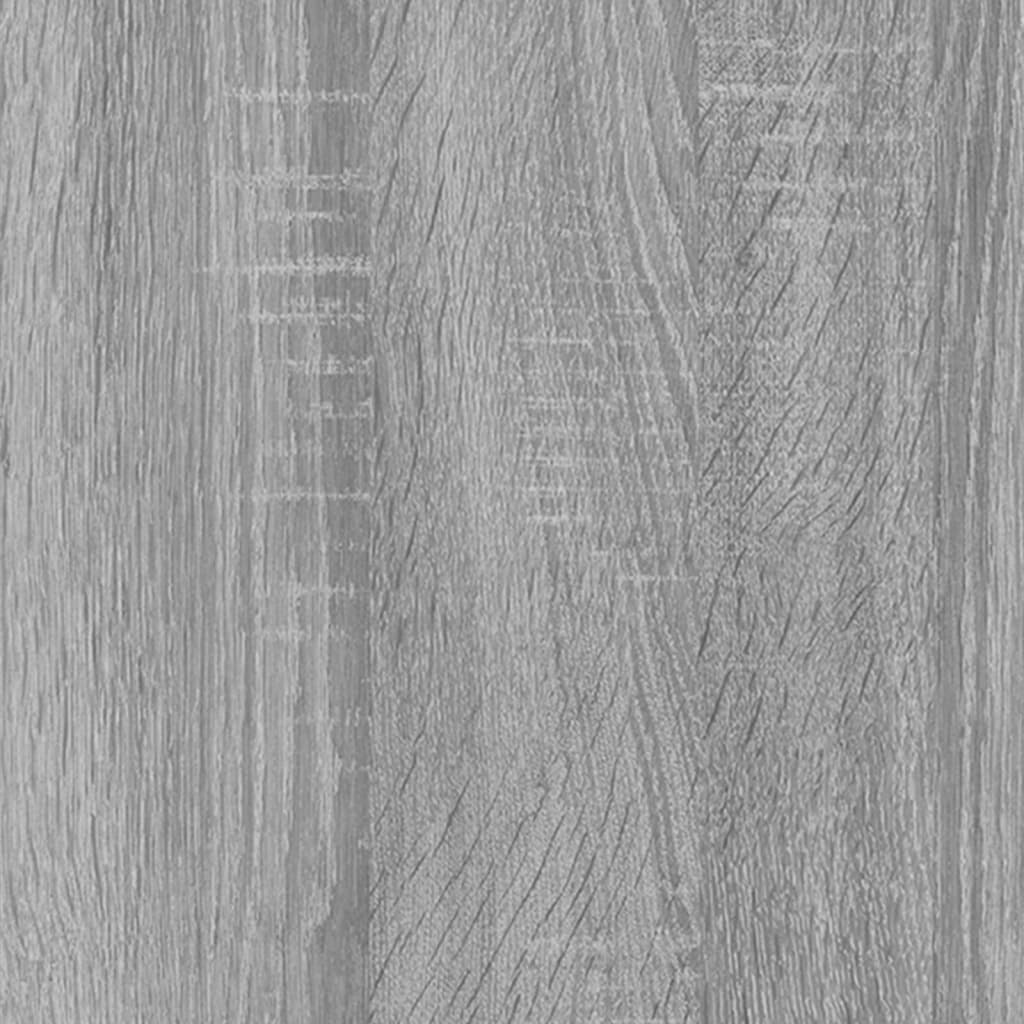 vidaXL Трапезна маса, сив сонома, 80x80x75 см, инженерно дърво