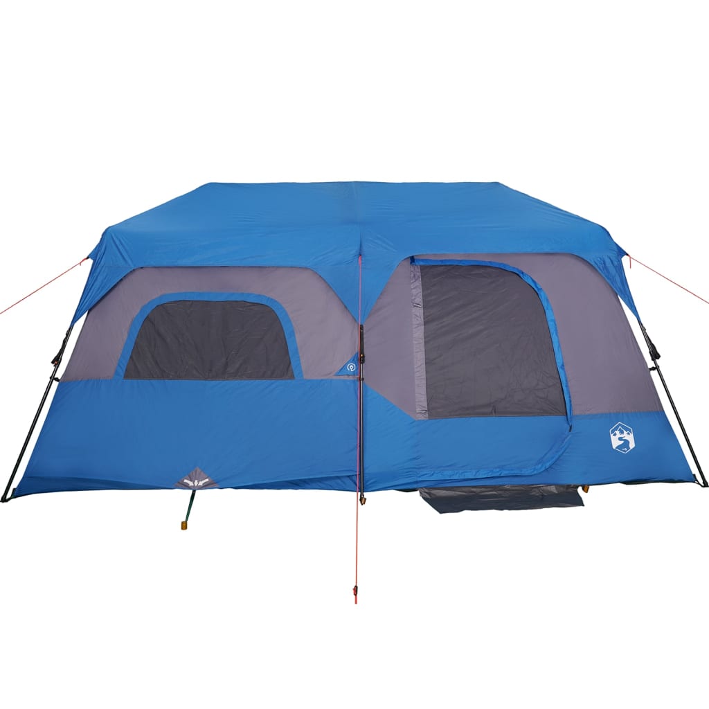 vidaXL Къмпинг палатка за 9 души, синя, водоустойчива