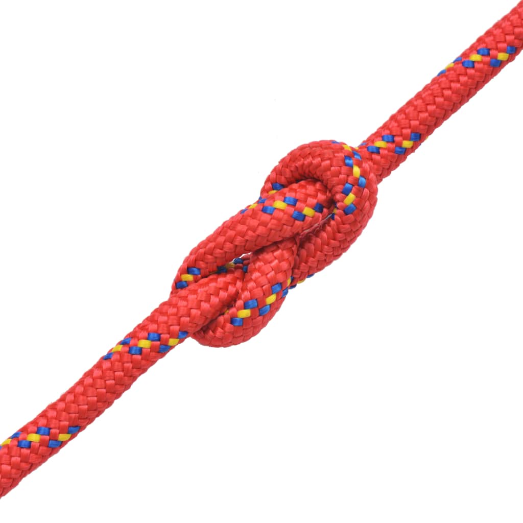 vidaXL Морско въже, полипропилен, 10 мм, 250 м, червено