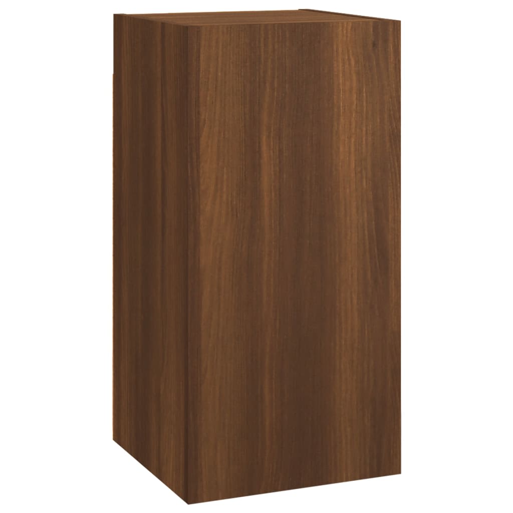 vidaXL ТB шкафове, 7 бр, кафяв дъб, 30,5x30x60 см, инженерно дърво