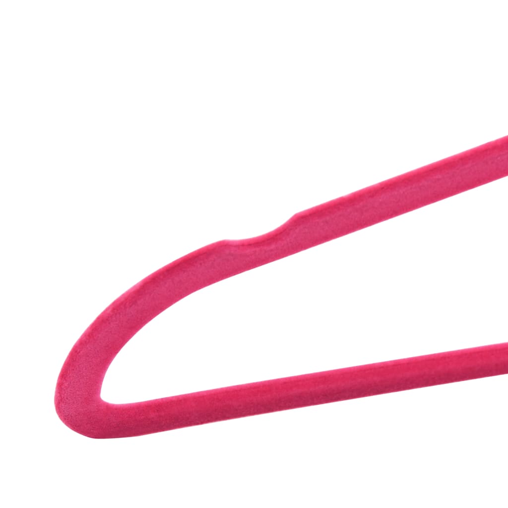 vidaXL 20 бр Комплект закачалки за дрехи антиплъзгащи розово кадифе