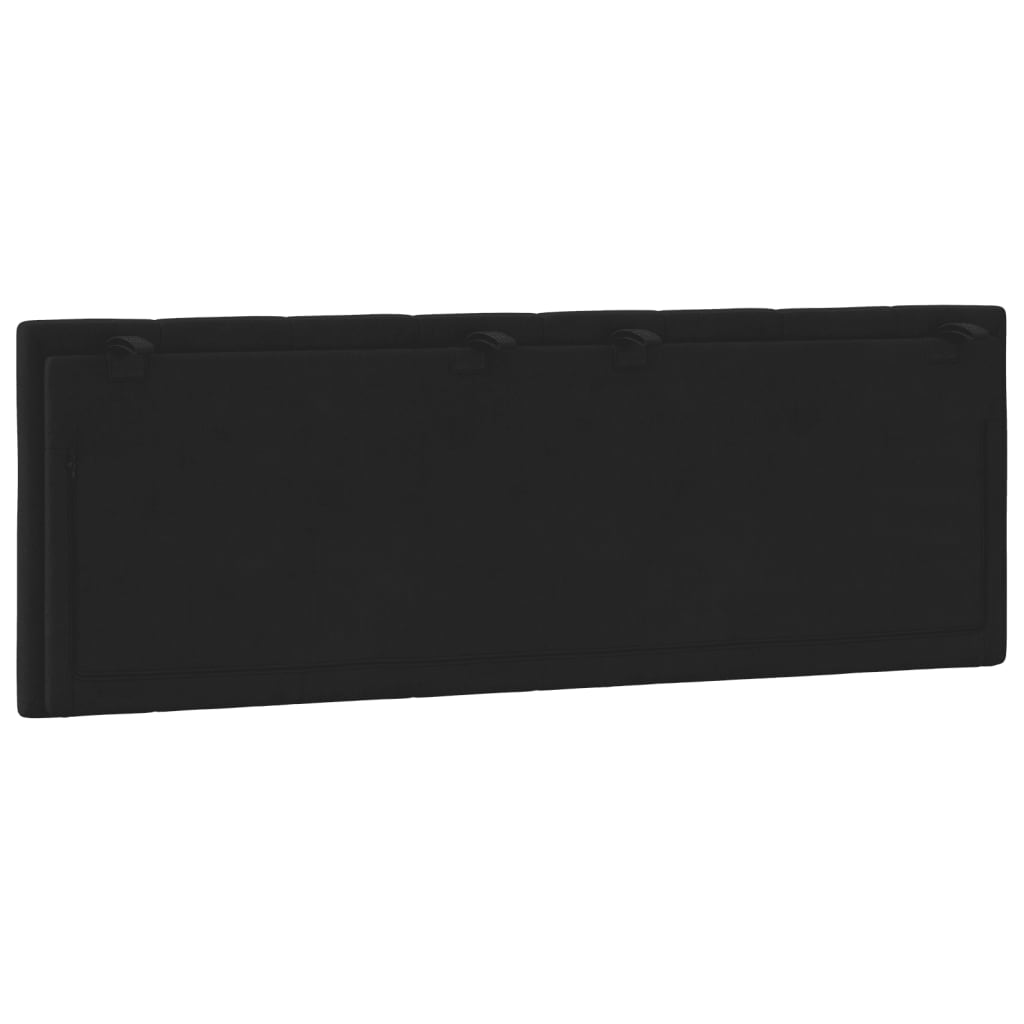 vidaXL Мека табла за легло, черна, 140 см, кадифе