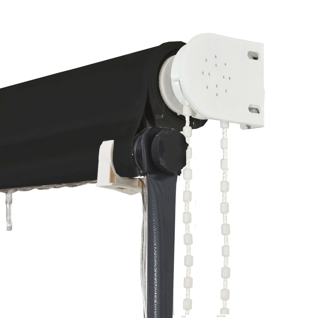 vidaXL Сенник с падащо рамо с LED, 350x150 см, антрацит