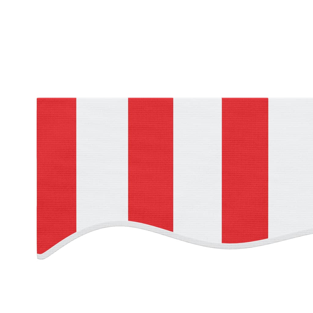 vidaXL Резервно платнище за тенти, червено-бели ленти, 4x3 м