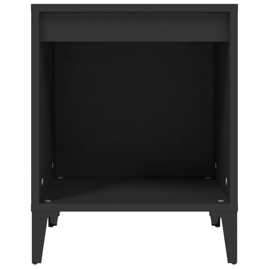 vidaXL Нощно шкафче, черно,40x35x50 см