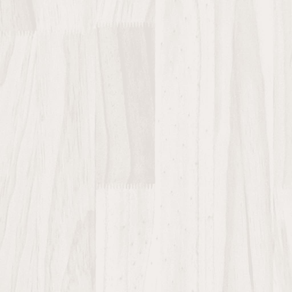 vidaXL Градински сандък, бял, 31x31x31 см, бор масив