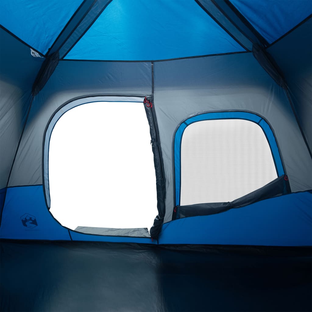 vidaXL Къмпинг палатка за 6 души, синя, водоустойчива