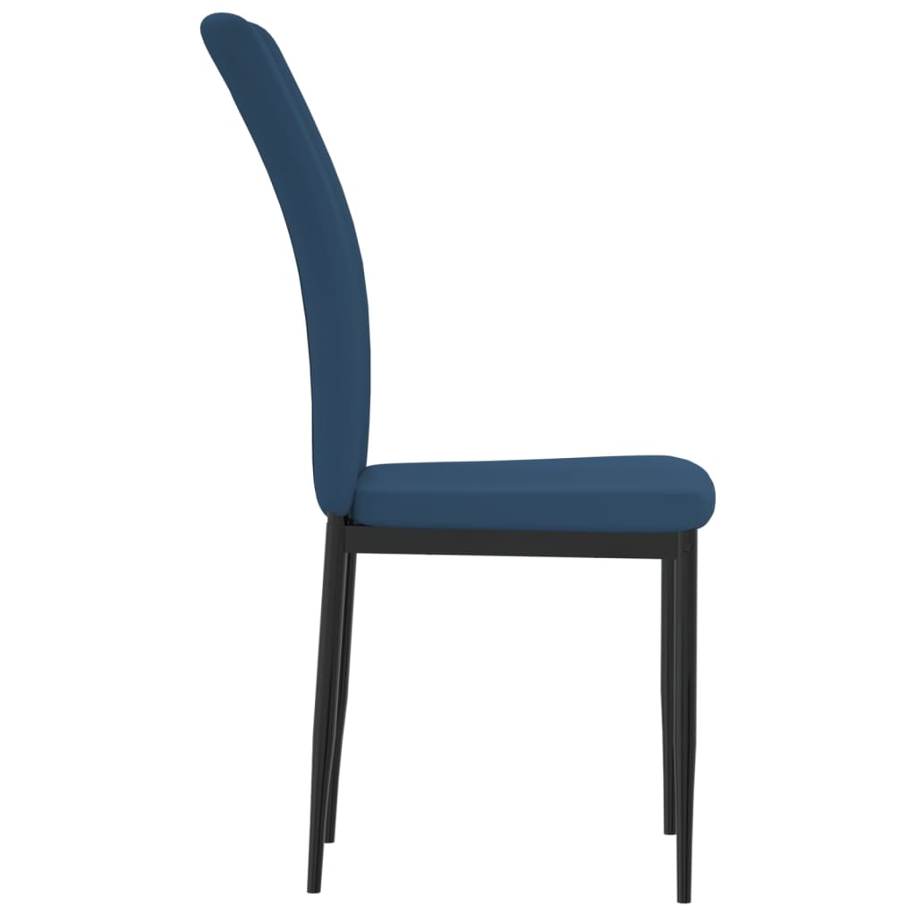 vidaXL Трапезни столове, 4 бр, сини, кадифе