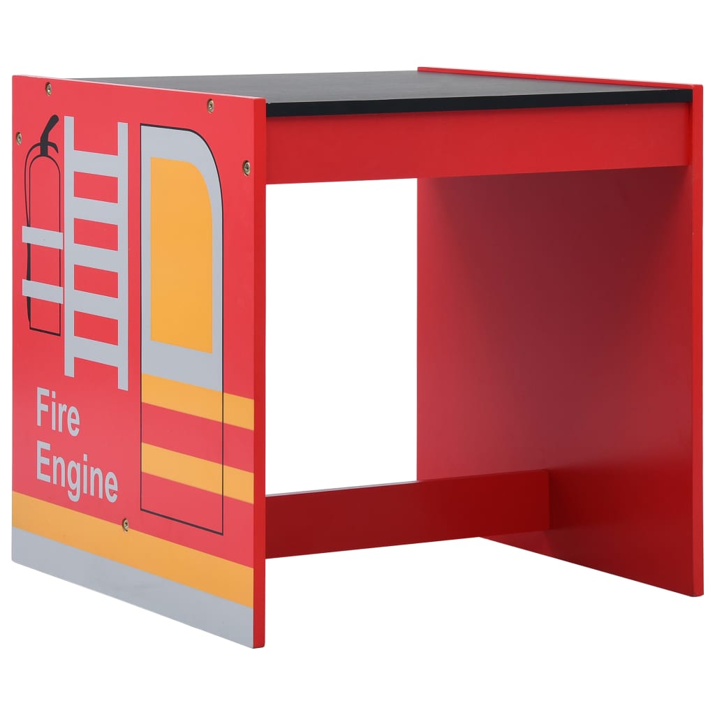 vidaXL Детски комплект маса и столове 3 части дизайн на пожарна дърво