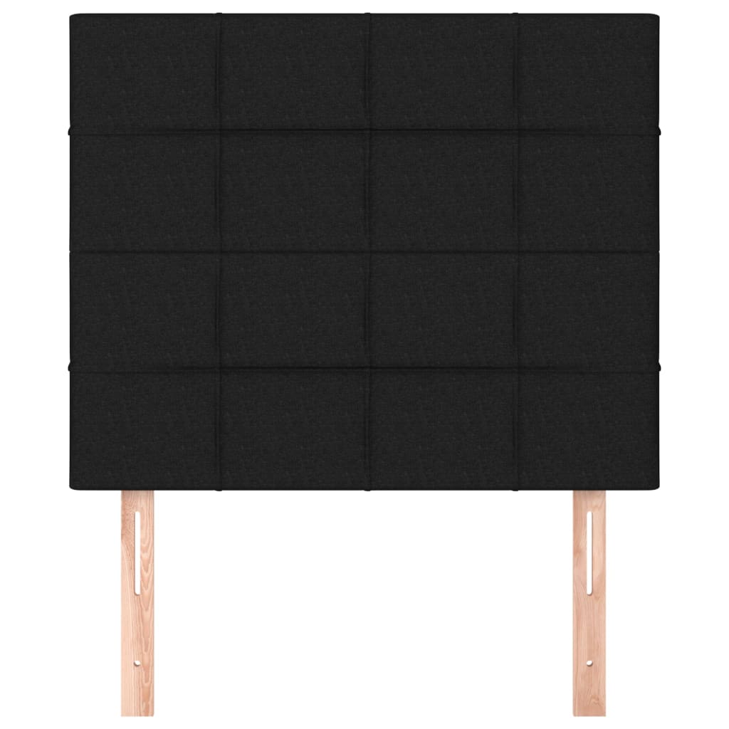 vidaXL Горни табли за легло, 2 бр, черни, 80x5x78/88 см, плат