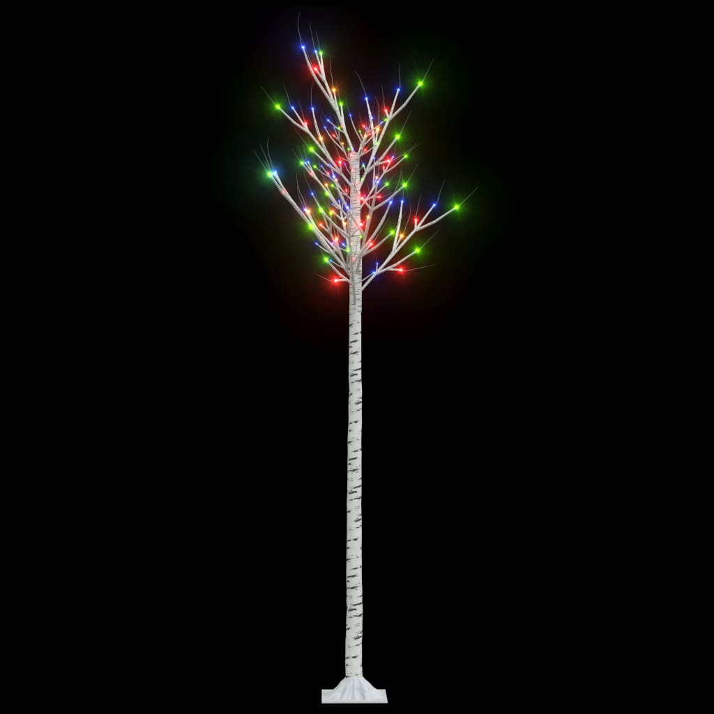 vidaXL Коледно дърво 200 LED 2,2 м цветно върба закрито/открито