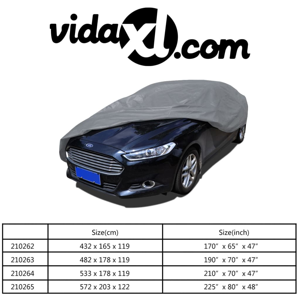 vidaXL Покривало за автомобил от нетъкан текстил XXL