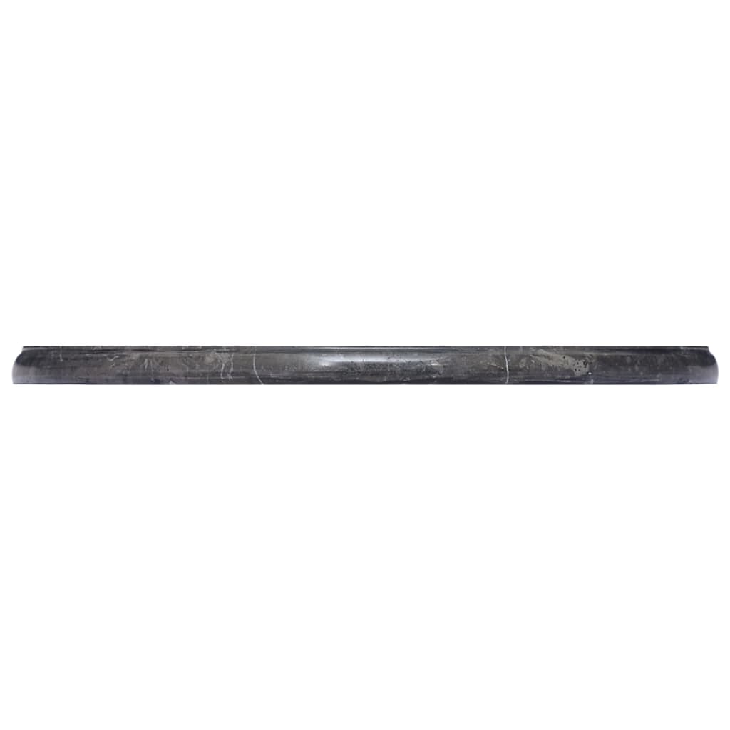 vidaXL Плот за маса, черен, Ø50x2,5 см, мрамор