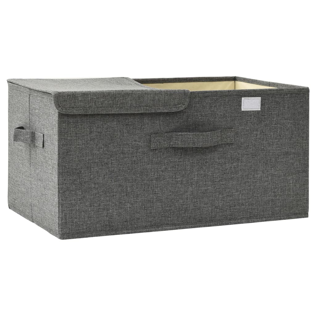 vidaXL Кутия за съхранение, текстил, 50x30x25 см, антрацит