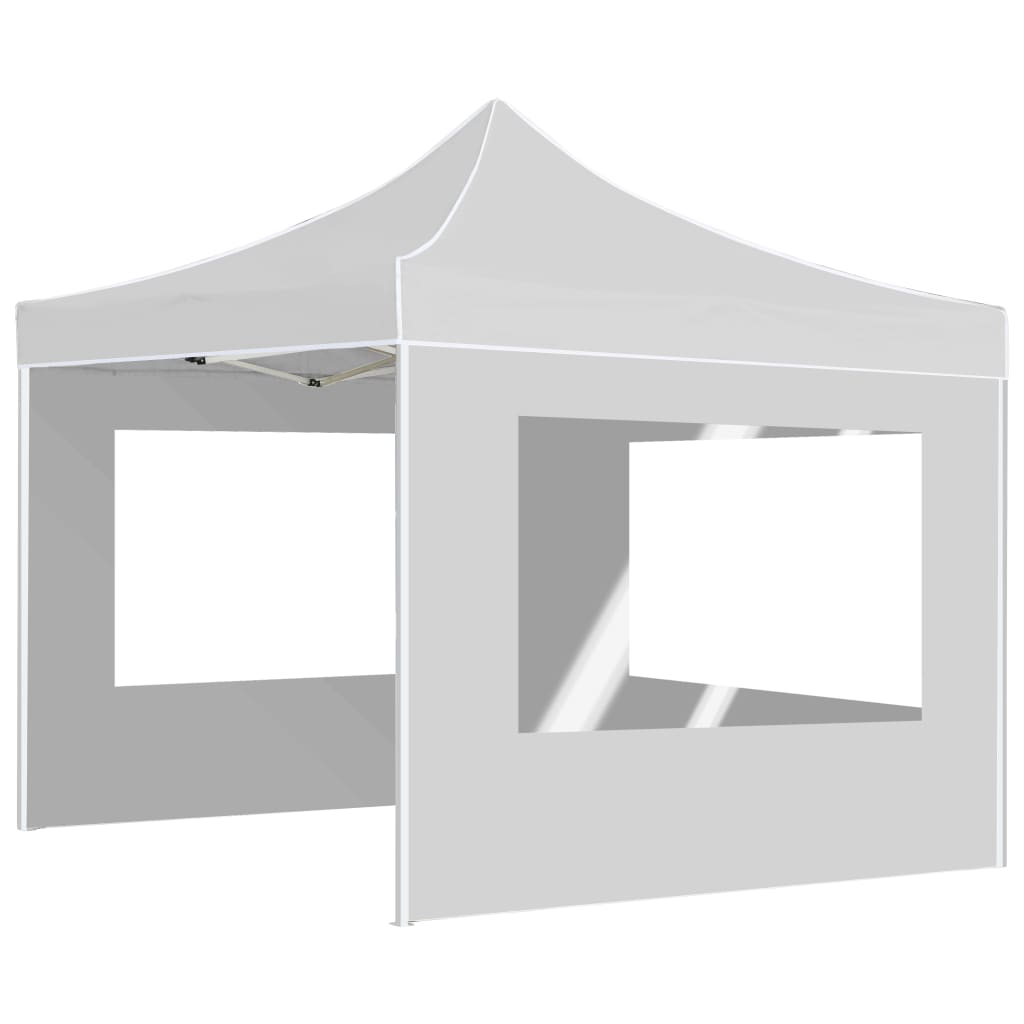 vidaXL Професионална сгъваема шатра с алуминиеви стени 2x2 м бяла