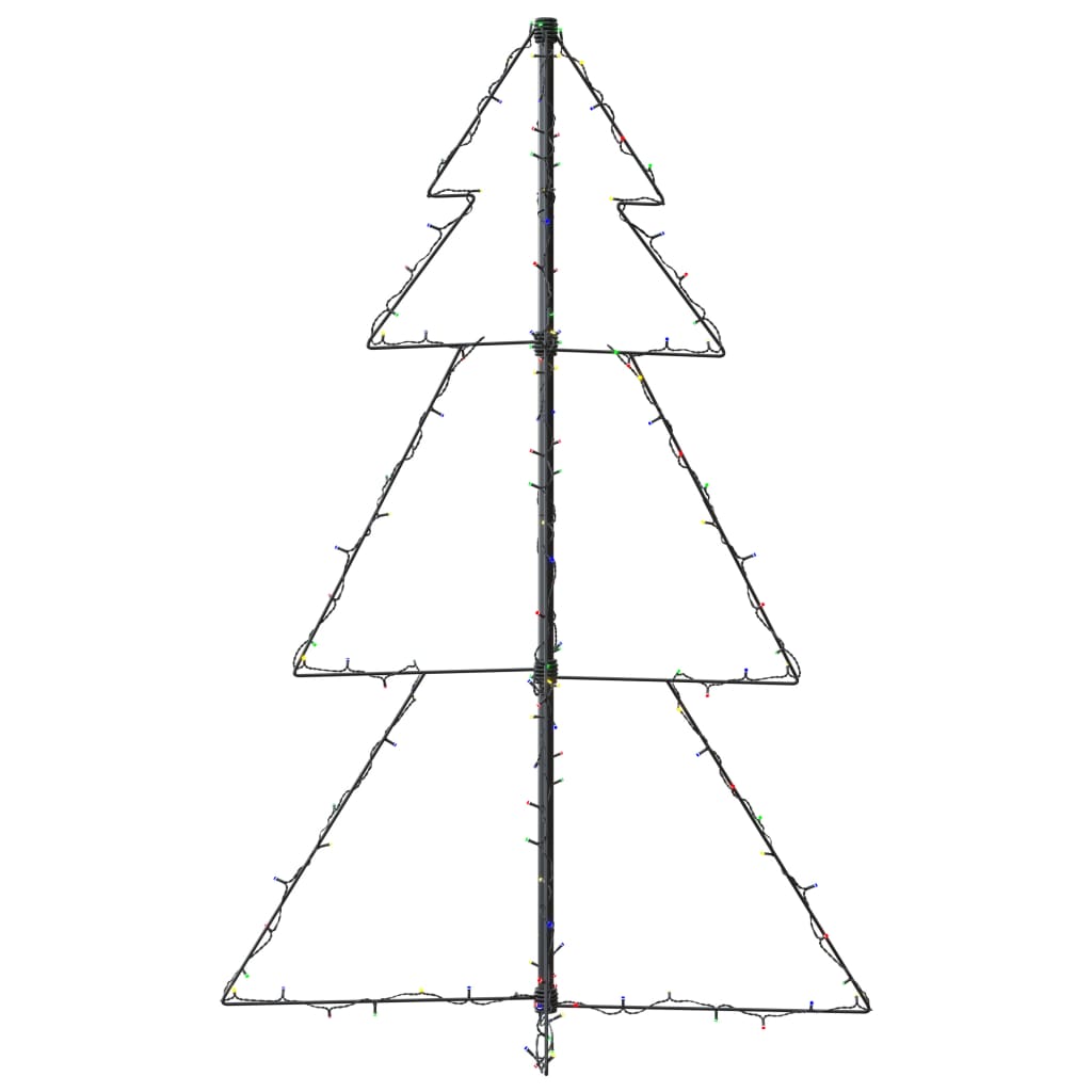 vidaXL Коледна елха конус, 160 LED, за закрито и открито, 78x120 см
