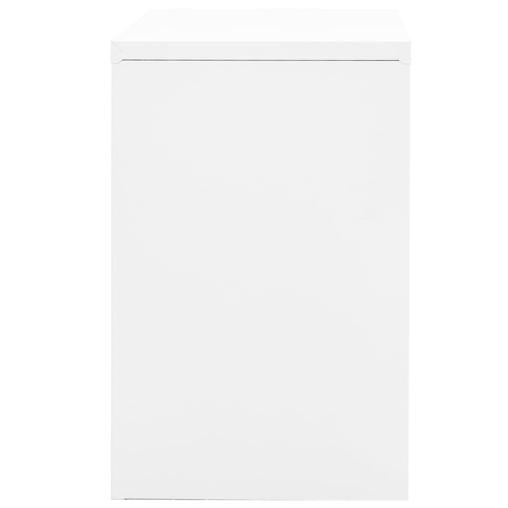 vidaXL Шкаф за папки, бял, 90x46x72,5 cм, стомана