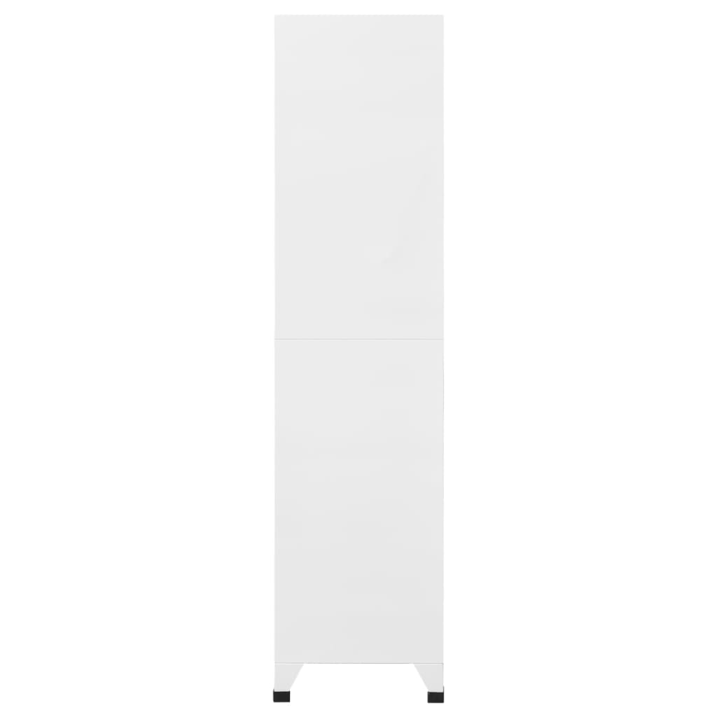 vidaXL Заключващ се шкаф, бял, 90x40x180 см, стомана