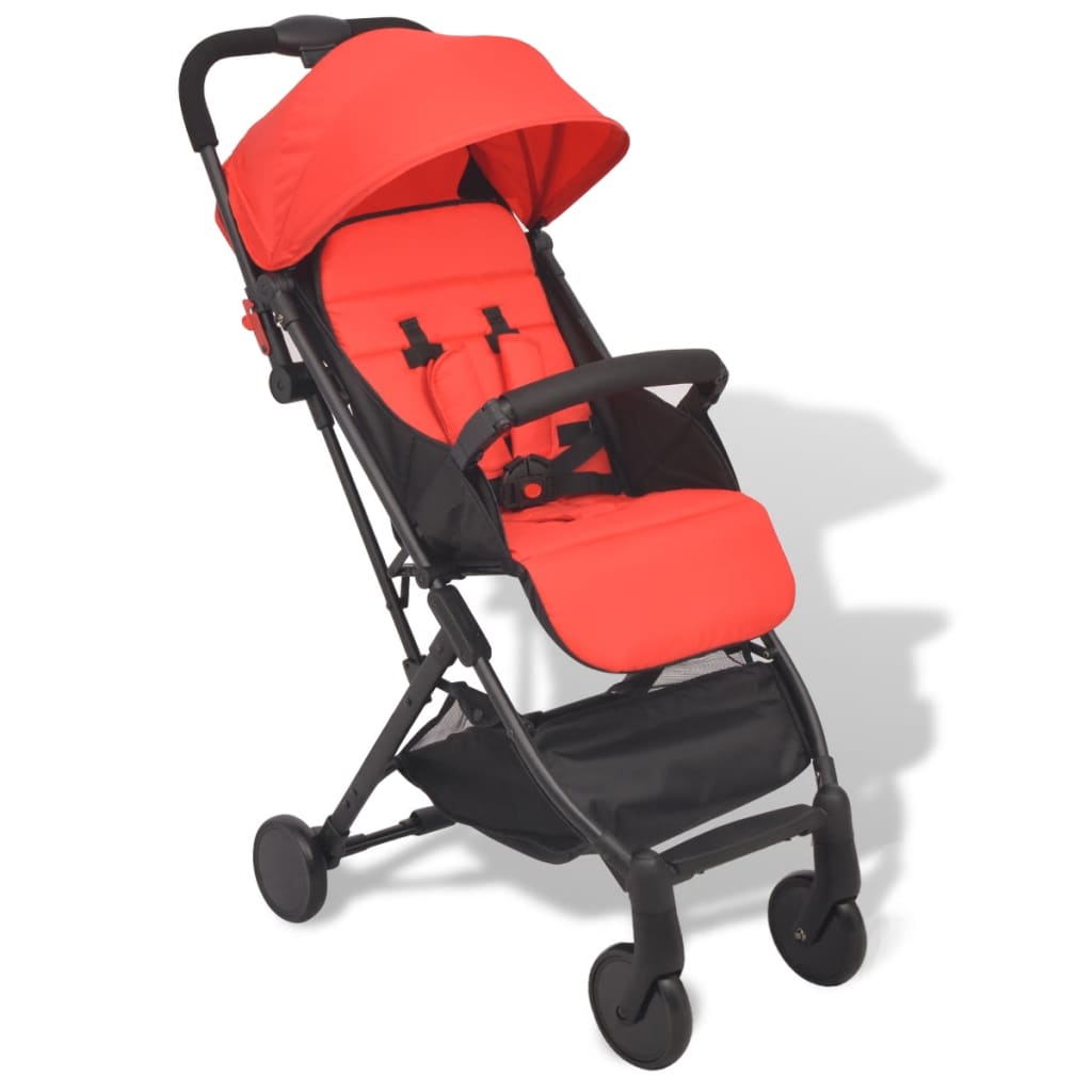 vidaXL Детска сгъваема количка Pocket Buggy, червена, 89x47,5x104 cм