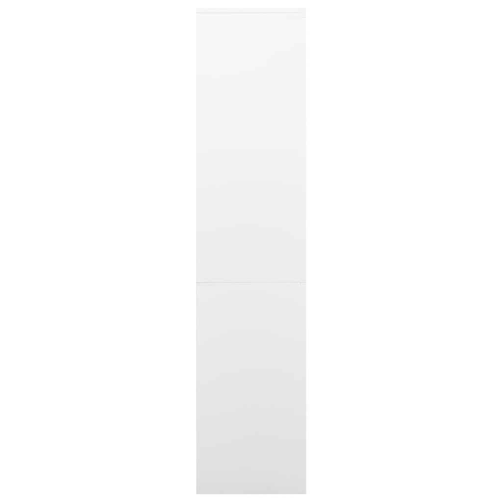 vidaXL Офис шкаф, бял, 90x40x180 см, стомана