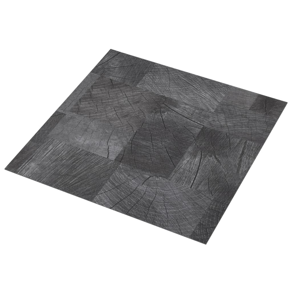 vidaXL PVC подови дъски самозалепващи 5,11 м² сива дървесна текстура