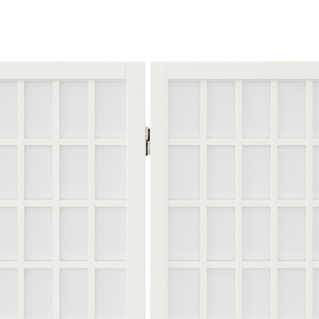 vidaXL Параван за стая, 6 панела, в японски стил, 240x170 cм, бял