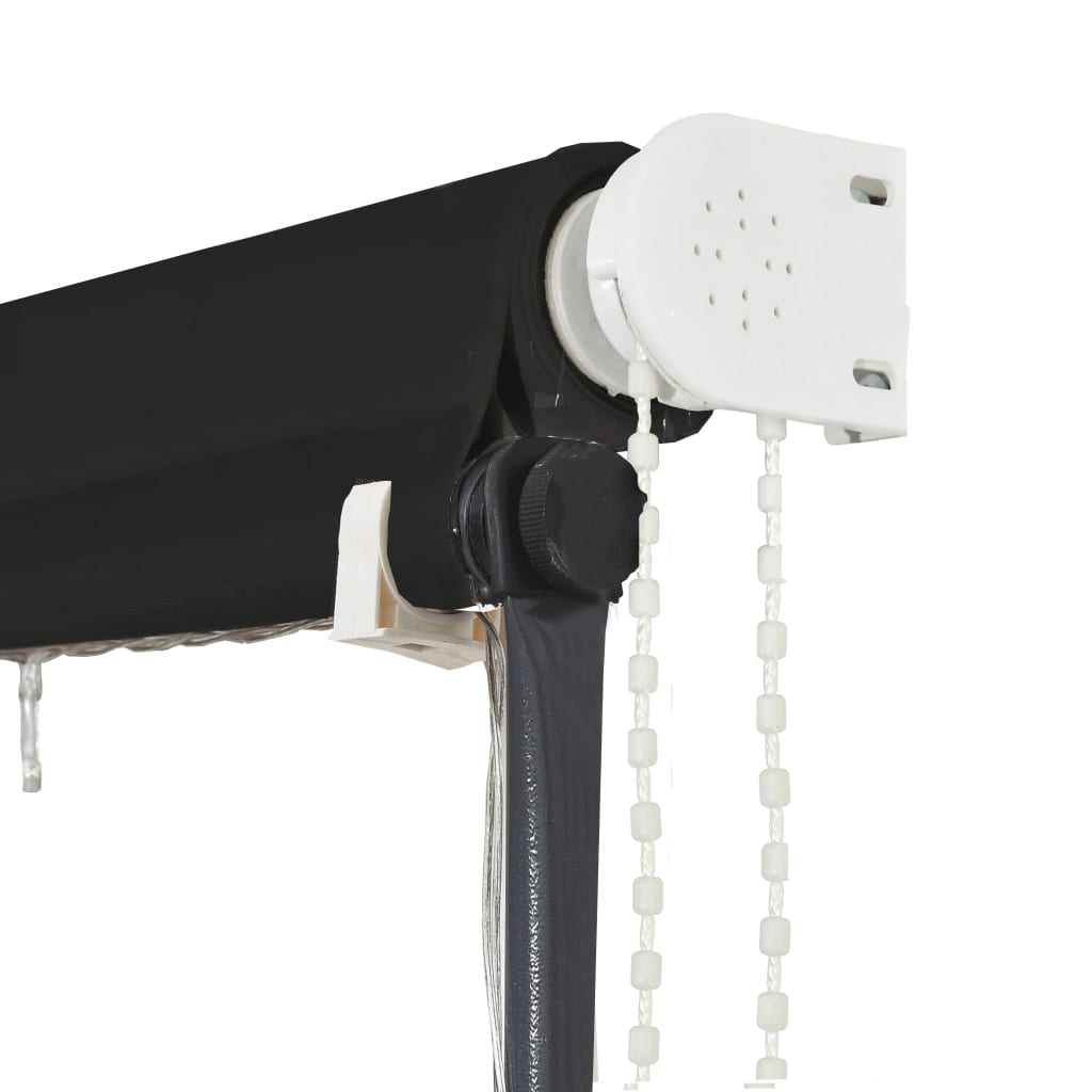 vidaXL Сенник с падащо рамо с LED, 150x150 см, антрацит