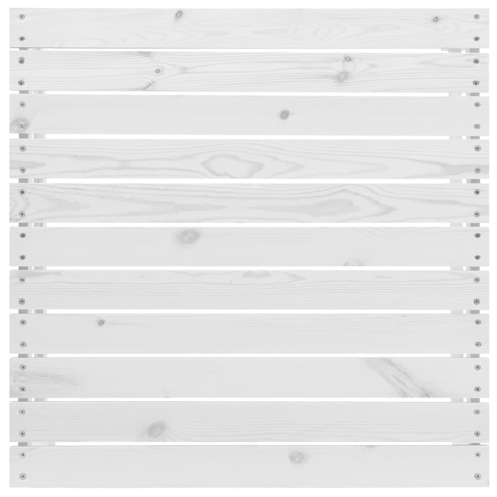 vidaXL Градински лаундж комплект, 9 части, бял, бор масив
