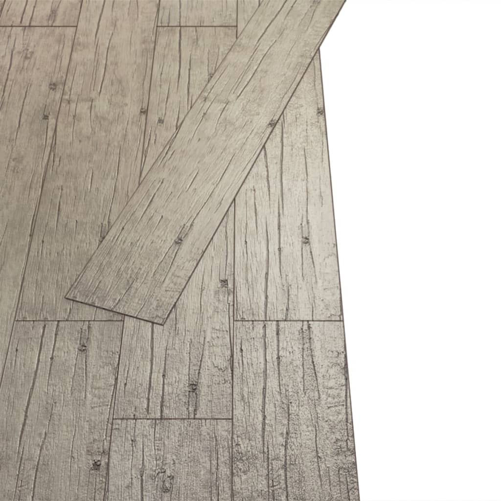 vidaXL Самозалепващи подови дъски от PVC 5,21 м² 2 мм цвят измит дъб