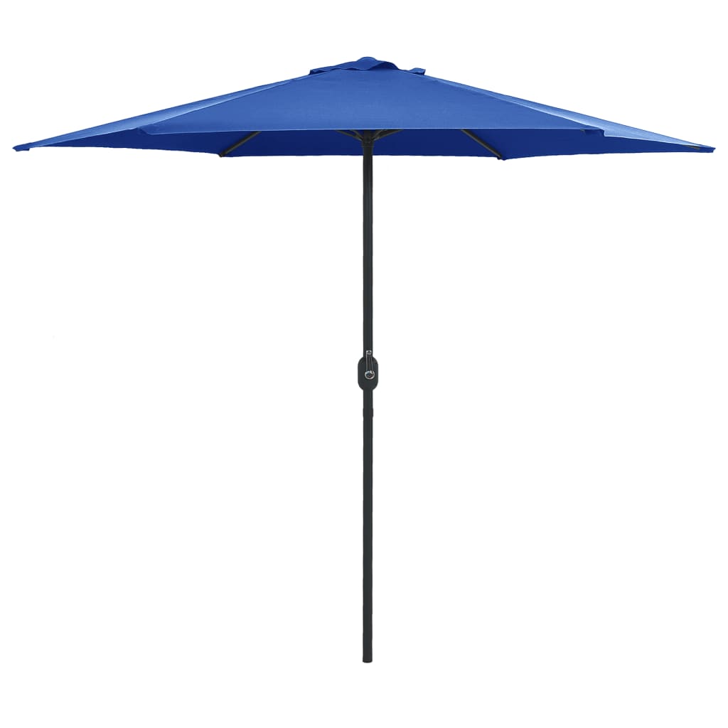 vidaXL Градински чадър с алуминиев прът, 270x246 см, лазурносин