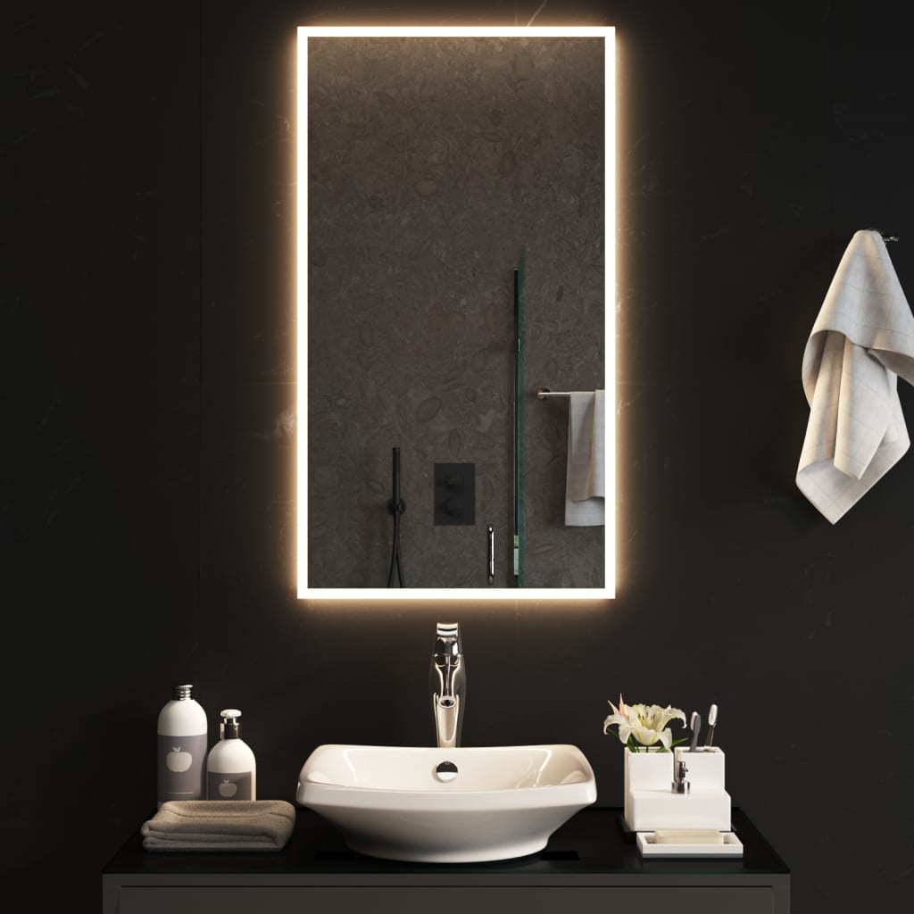 vidaXL LED огледало за баня, 50x90 см
