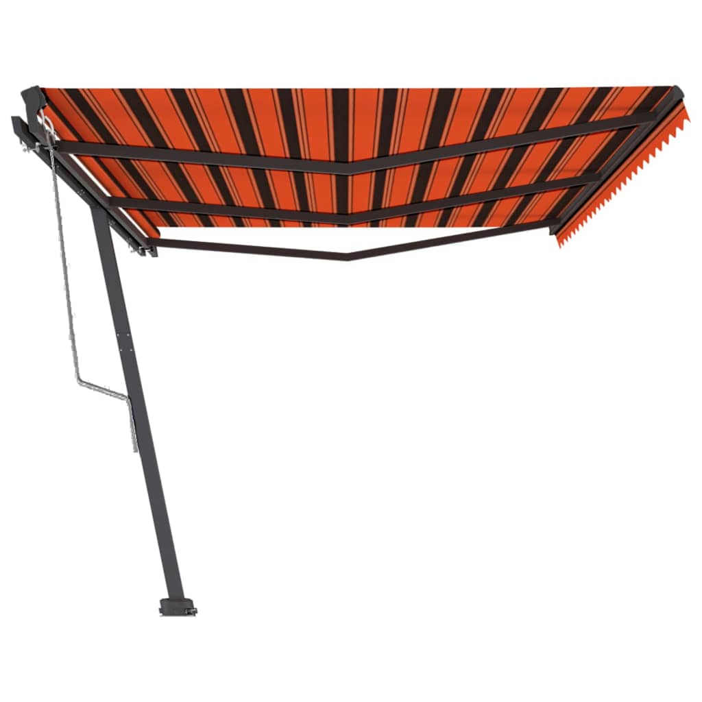 vidaXL Свободностояща автоматична тента, 600x300 см, оранжево/кафяво