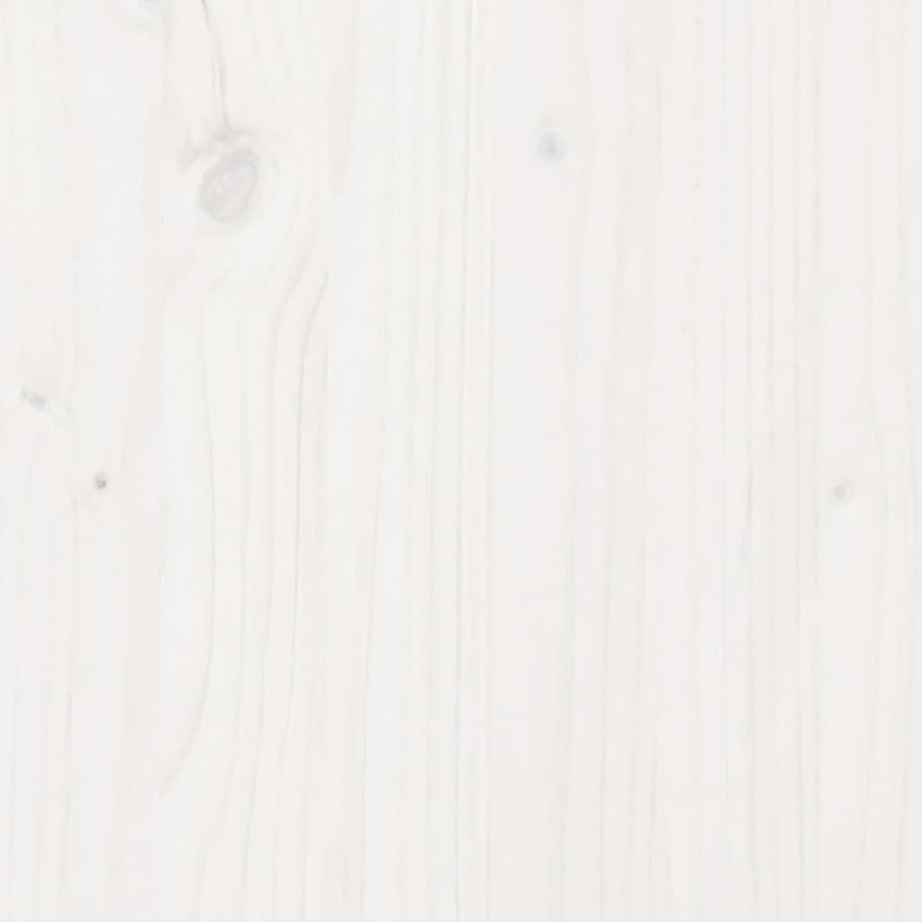 vidaXL Маса за разсаждане с рафт, бял, 108x50x75см, борово дърво масив