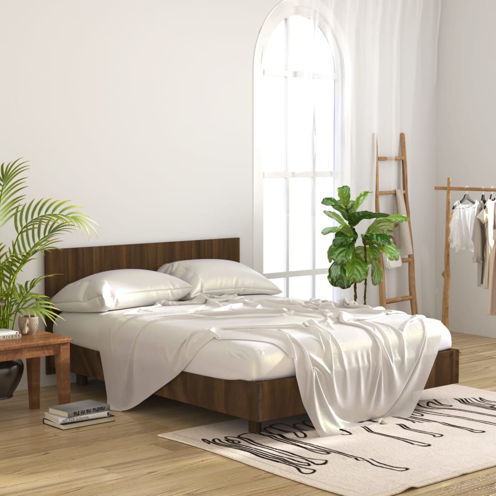 vidaXL Табла за легло, кафяв дъб, 160x1,5x80 см, инженерно дървесина