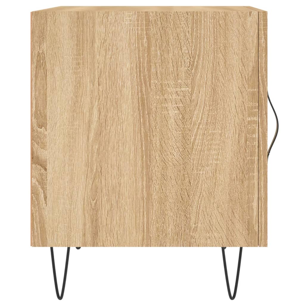 vidaXL Нощно шкафче, сонома дъб, 40x40x50 см, инженерно дърво