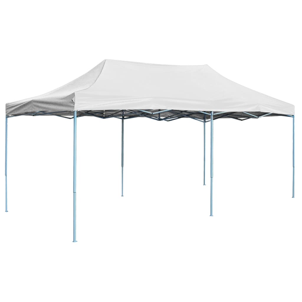 vidaXL Професионална сгъваема парти шатра, 3x6 м, стомана, бяла