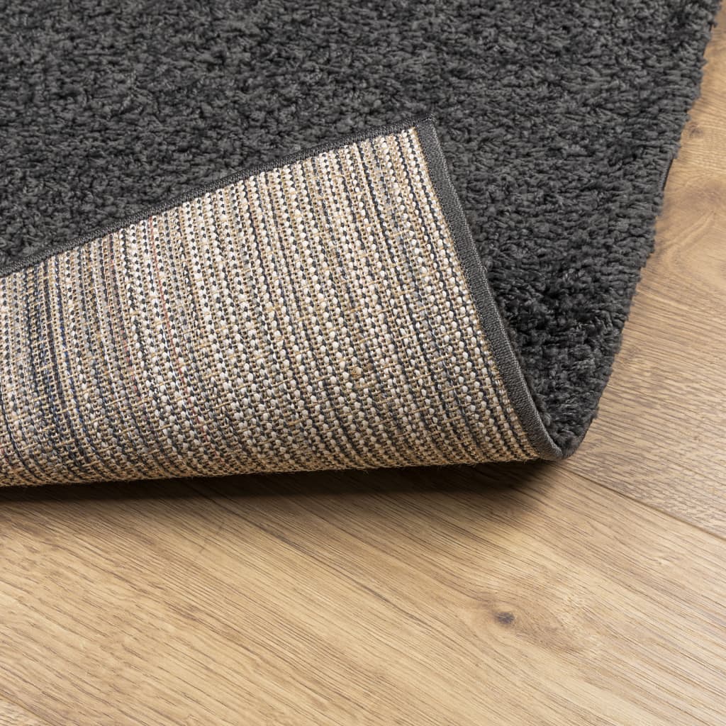 vidaXL Шаги килим с дълъг косъм, модерен, антрацит, 60x110 см
