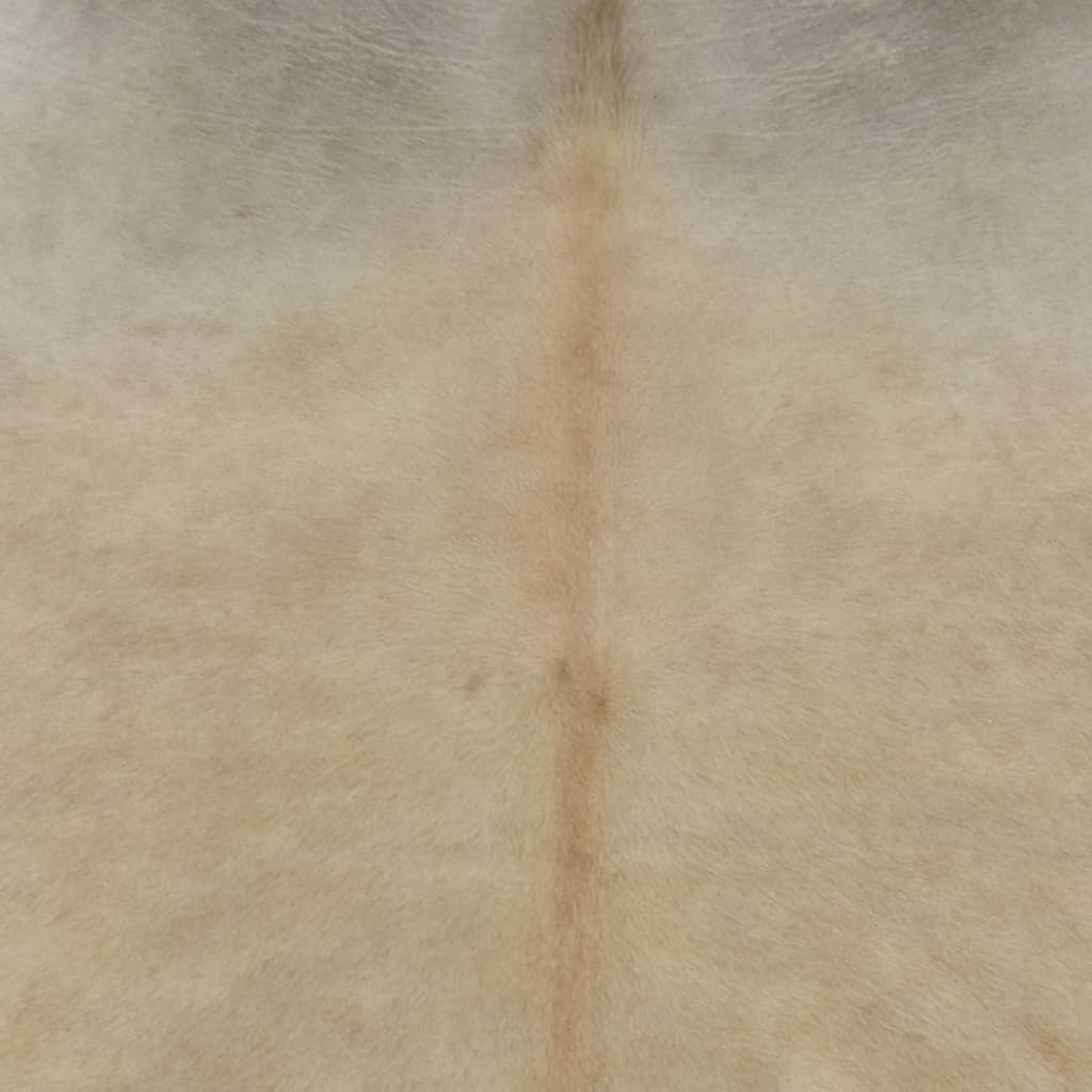 vidaXL Килим, естествена телешка кожа, бежов, 180x220 см