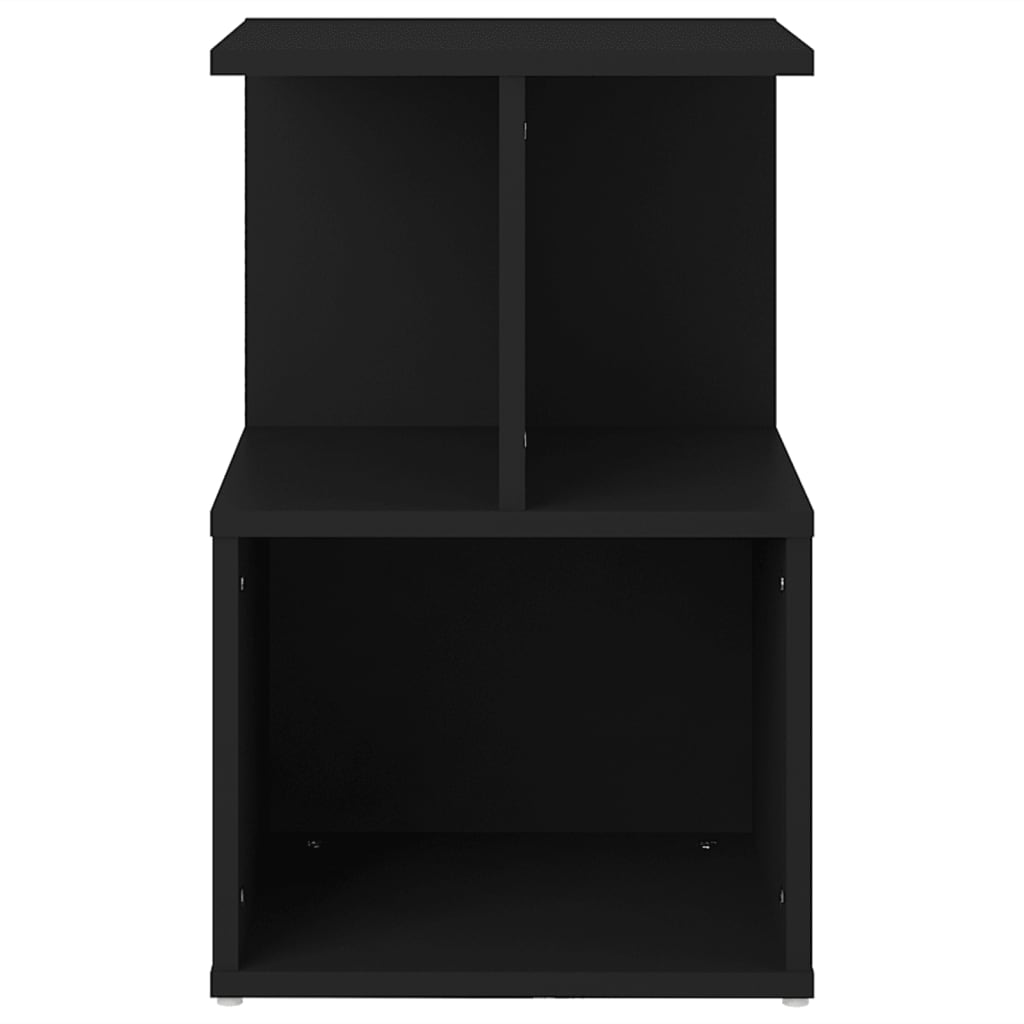 vidaXL Нощно шкафче, черно, 35x35x55 см, ПДЧ