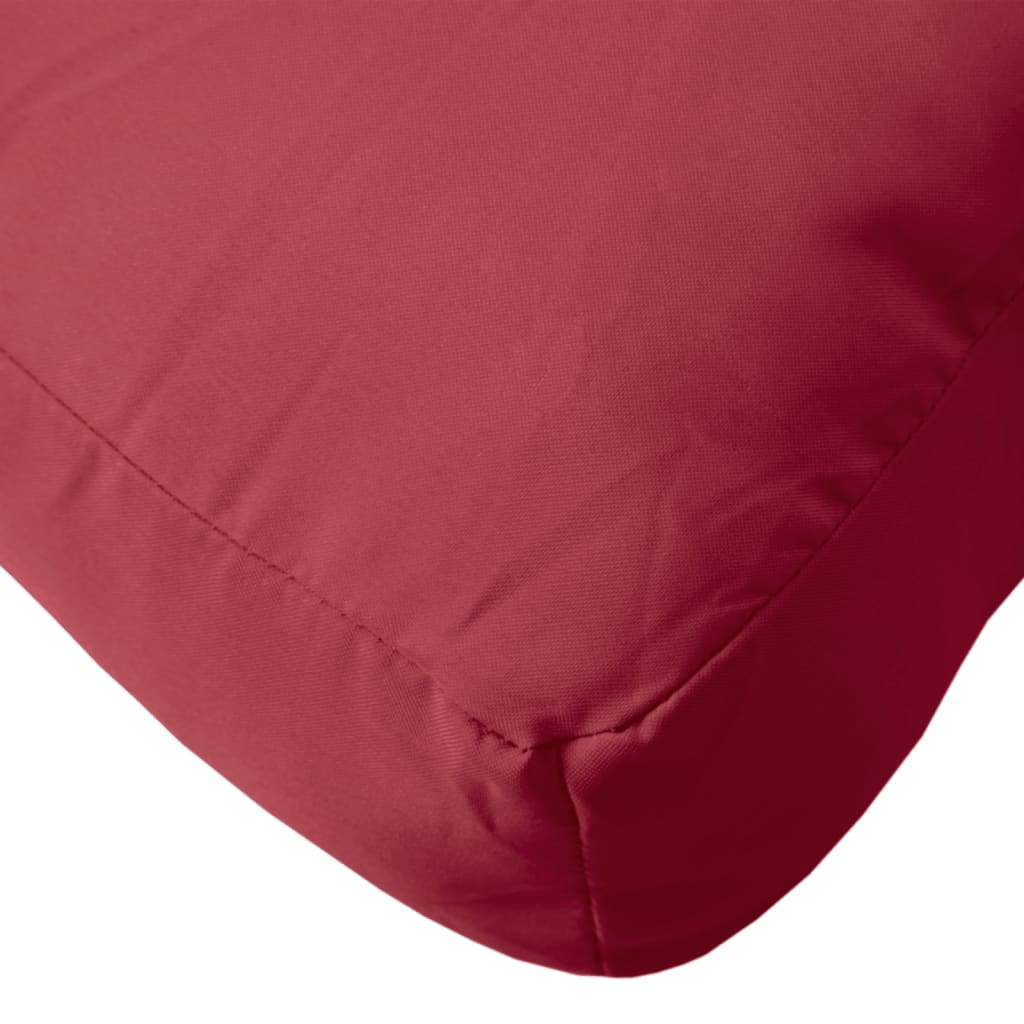 vidaXL Палетна възглавница, виненочервена, 60x40x12 см, текстил
