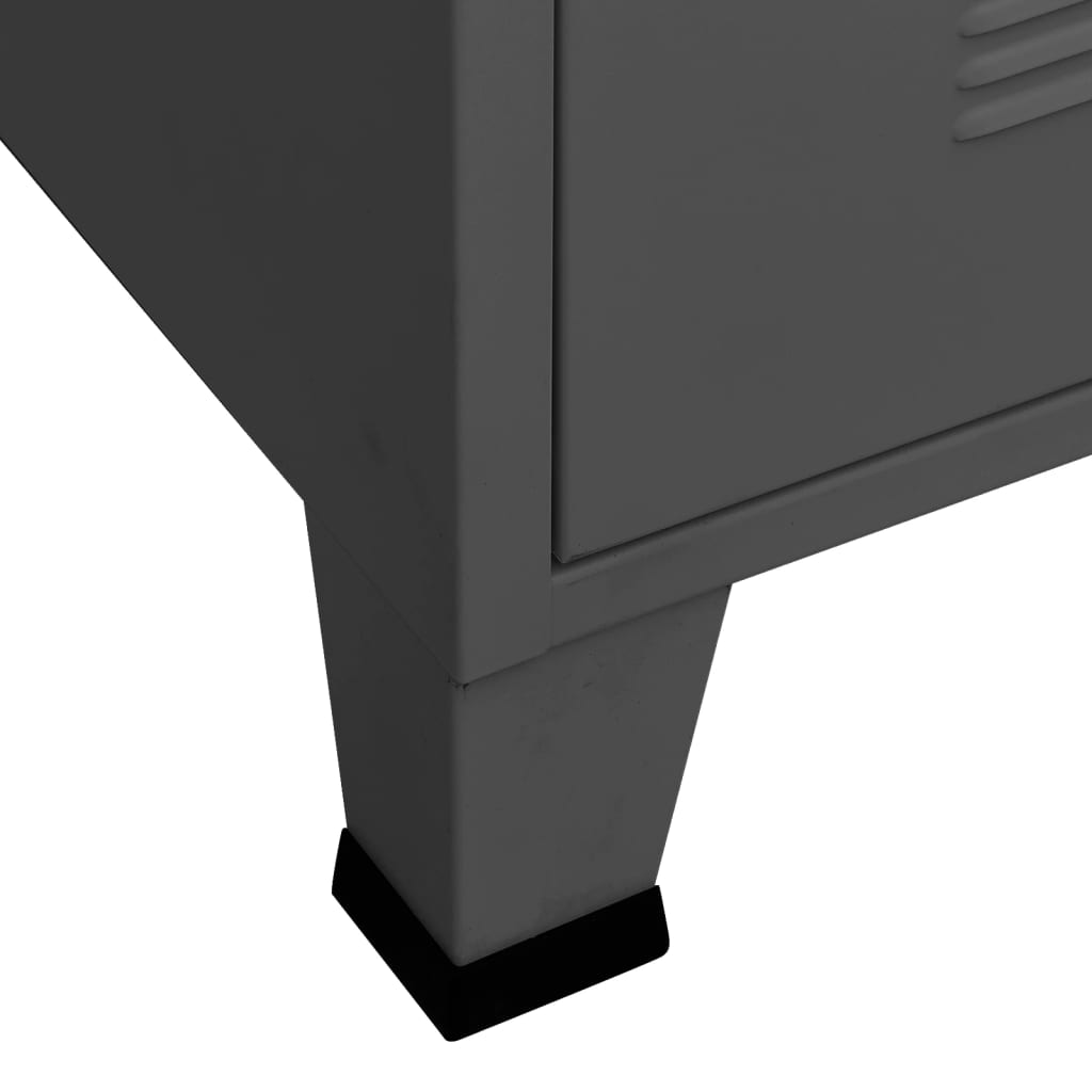 vidaXL Индустриален ТВ шкаф, антрацит, 105x35x42 см, метал