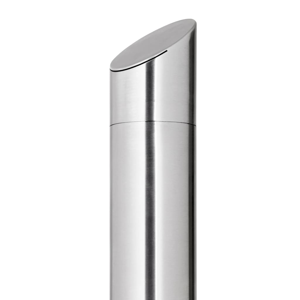 vidaXL Градински душ със сива основа, 225 см, неръждаема стомана