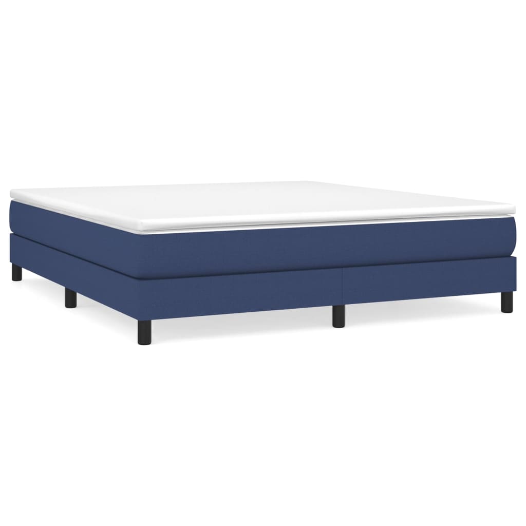 vidaXL Рамка за легло синя 160x200 см плат
